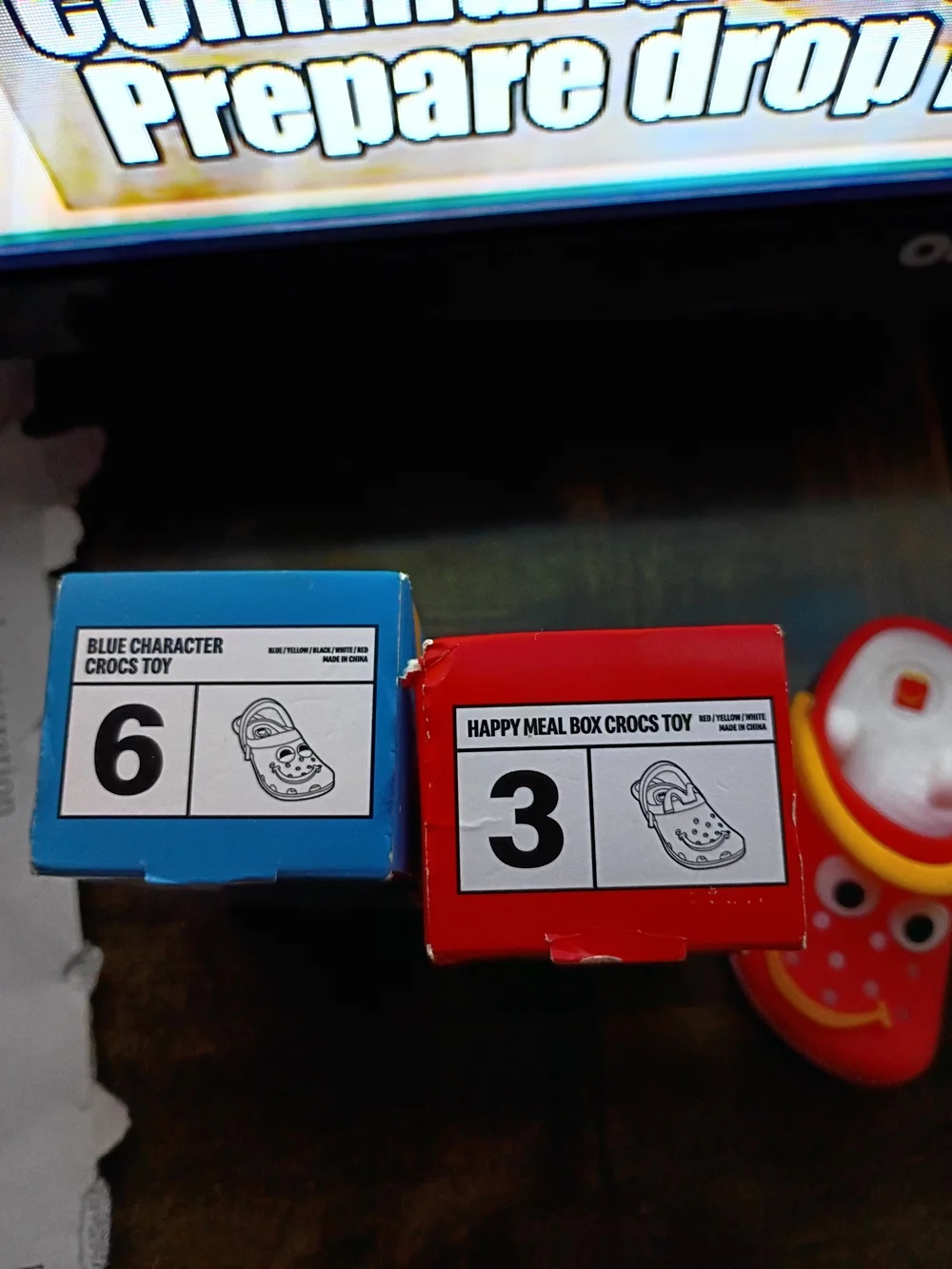 McDonald's Kids Mini Clog Toy Set in Red, Blue, White